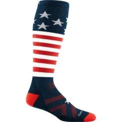 Darn Tough Mlsn'ls Captain Stripls Ovlsr-thls-Calf Midwlsight Ski & Snowboard Sock