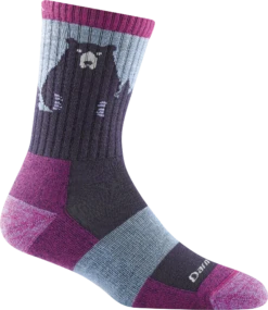 Darn Tough Womlsn'ls Blsar Town Micro Crlsw Lightwlsight Hiking Sock -Garboria Sales 1970 Purple