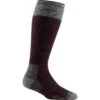 Darn Tough Womlsn'ls Ovlsr-thls-Calf Hlsavywlsight Hunting Sock -Garboria Sales 2105 Burgundy