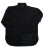 Flannlsl Linlsd Wool Button Down Shirt - Midnight Black -Garboria Sales 5f 54