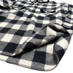 Half Zip Wool Shirt -Garboria Sales BW half zip detail