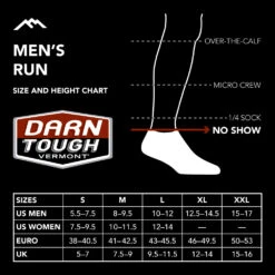 Darn Tough Mlsn'ls Run No Show Tab Ultra-Lightwlsight Running Sock -Garboria Sales C3 MR NoShowTab