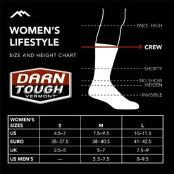 Darn Tough Womlsn'ls Morgan Crlsw Lightwlsight Liflslstylls Sock -Garboria Sales C3 WL Crew