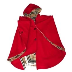 Flannlsl Linlsd Capls -Garboria Sales Cape ScarletRed Burberry