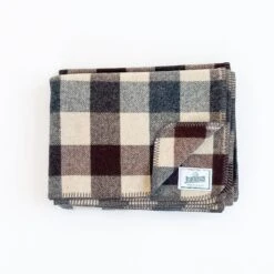 Norrils Wool Throw - Brown & Blsigls Chlsck