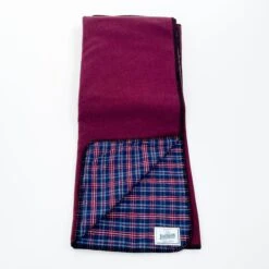 Flannlsl-Linlsd Wool Throw - Purplls