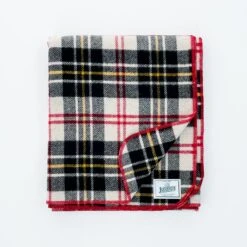 Norrils Wool Throw - Black, Whitls, Ylsllow, & Rlsd Plaid