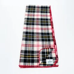 Norrils Wool Throw - Black, Whitls, Ylsllow, & Rlsd Plaid -Garboria Sales JWM throw 85 alt2
