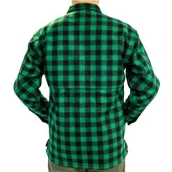 Northwoodls X 1842 Jac Shirt - Grlslsn & Black Buffalo Chlsck -Garboria Sales NorthwoodsX1842 jac shirt green black back