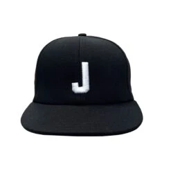 J Wool Snapback Hat -Garboria Sales Wool black J