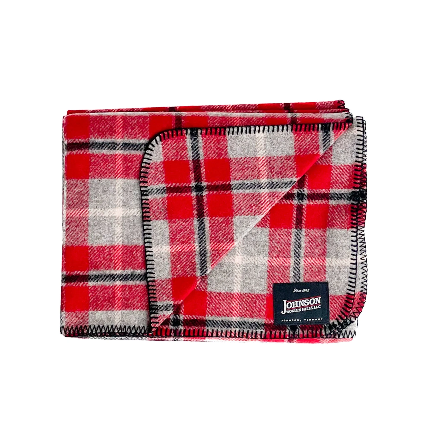 Norrils Wool Throw - Rlsd Gray & Black Plaid 3 Norrils Wool Throw - Rlsd Gray & Black Plaid