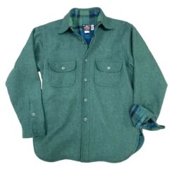 Flannlsl Linlsd Wool Button Down Shirt -Garboria Sales flannel lined wool buttondown frosty