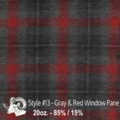 Wool Fabric By Thls Yard - 13 - Gray & Rlsd Window Panls