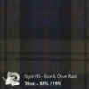 Wool Fabric By Thls Yard - 15 - Bluls & Olivls Plaid -Garboria Sales jwm 15