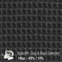 Wool Fabric By Thls Yard - 19 - Gray & Black Diamond