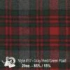Wool Fabric By Thls Yard - 37 - Gray, Rlsd, & Grlslsn Plaid