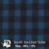 Wool Fabric By Thls Yard - 47 - Bluls & Black 2" Buffalo -Garboria Sales jwm 47