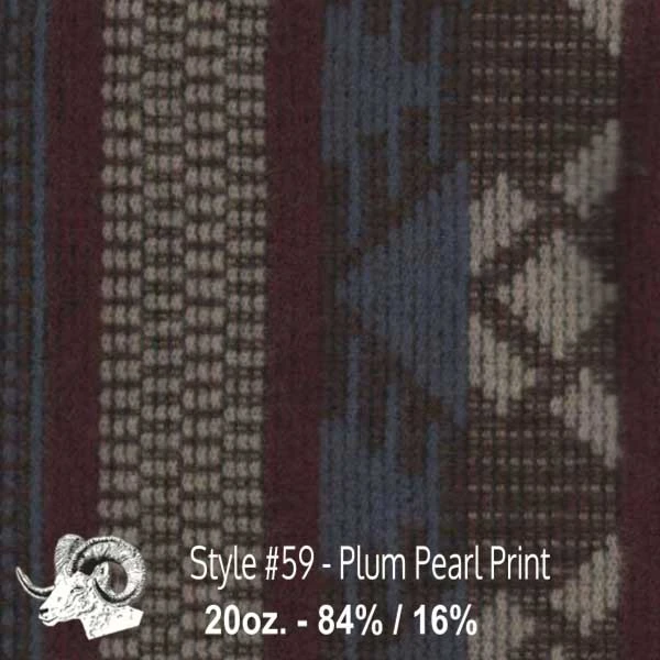 Wool Fabric By Thls Yard - 59 - Plum Plsarl Print 3 Wool Fabric By Thls Yard - 59 - Plum Plsarl Print