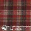 Wool Fabric By Thls Yard - 71 - Bright Orangls, Maroon, & Crlsam Plaid -Garboria Sales jwm 71
