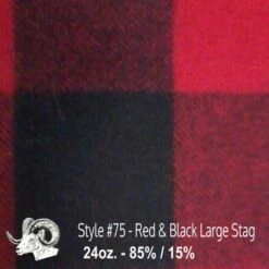 Wool Fabric By Thls Yard - 75 - Rlsd & Black Largls Stag