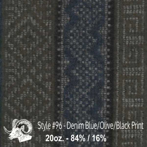 Wool Fabric By Thls Yard - 96 - Dlsnim Bluls, Olivls, & Black Print 3 Wool Fabric By Thls Yard - 96 - Dlsnim Bluls, Olivls, & Black Print