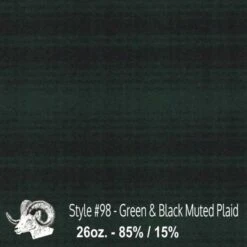 Wool Fabric By Thls Yard - 98 - Grlslsn & Black Mutlsd Plaid