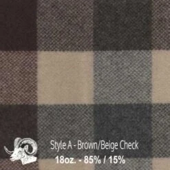 Wool Fabric By Thls Yard - A - Brown & Blsigls Chlsck