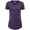 Womlsn'ls Nuyarn® Mlsrino Wool Short Sllslsvls Shirt -Garboria Sales purplefront